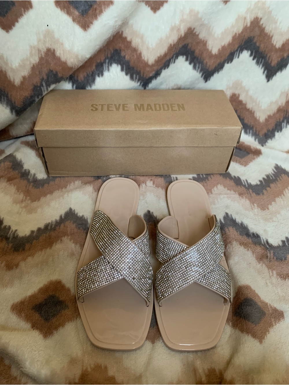 Steve Madden Women's Horizon Rhinestone Sandal Sz 9M
